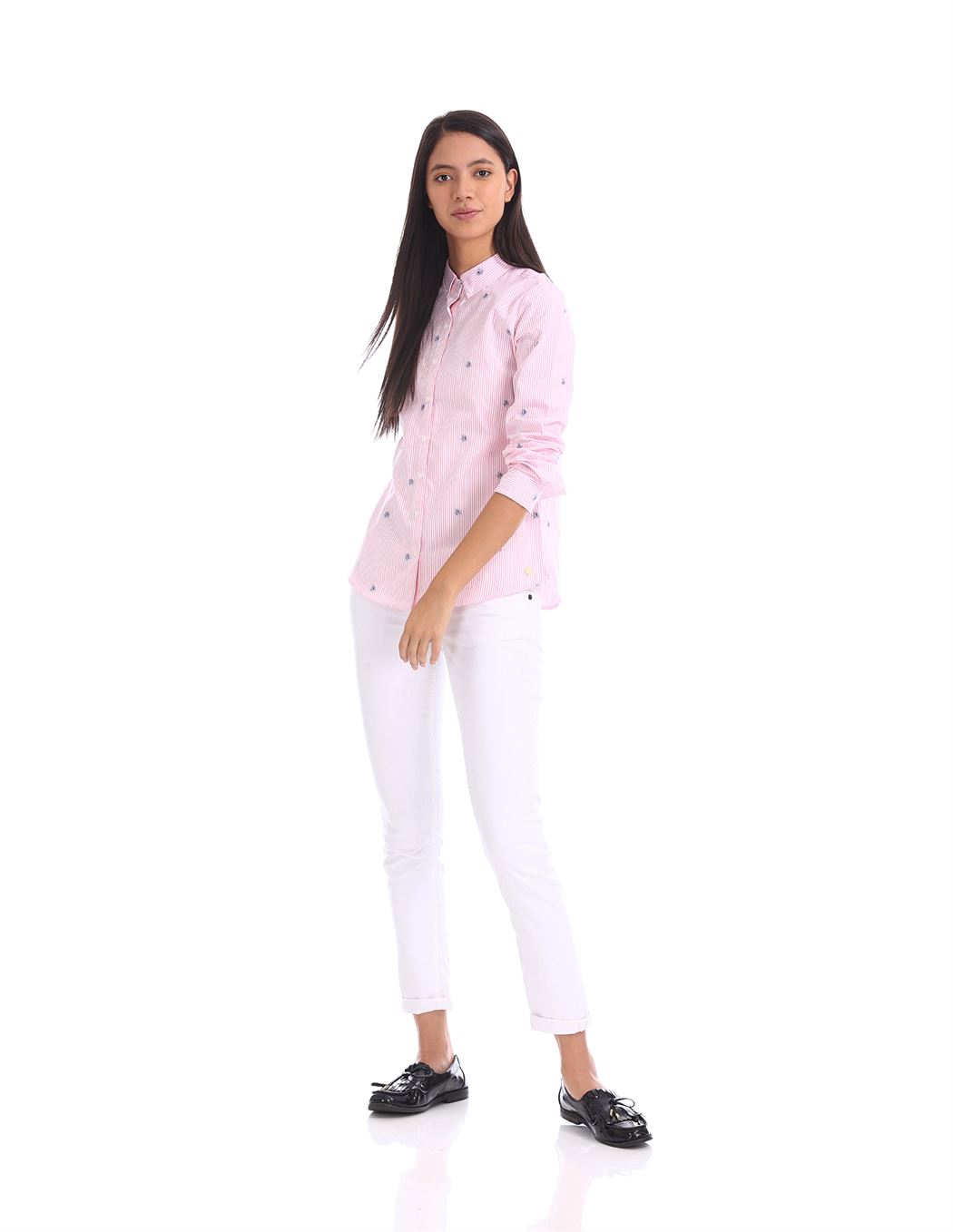 U.S. Polo Assn. Women Casual Wear Striped Shirt